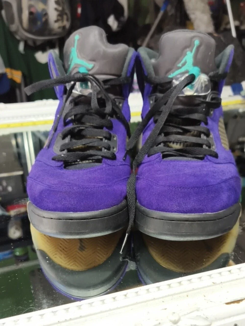Mens 12 vibrant purple suede Air Jordan 5 Retro 